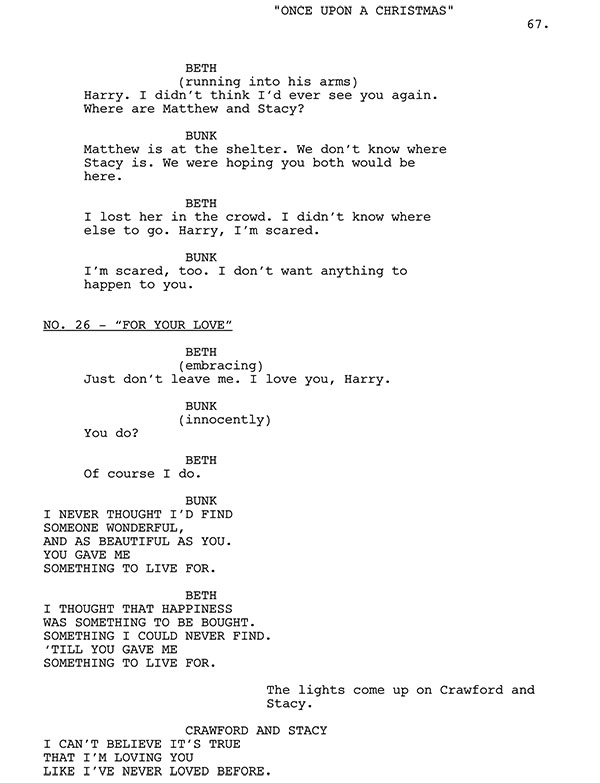 For Your Love Script Sample